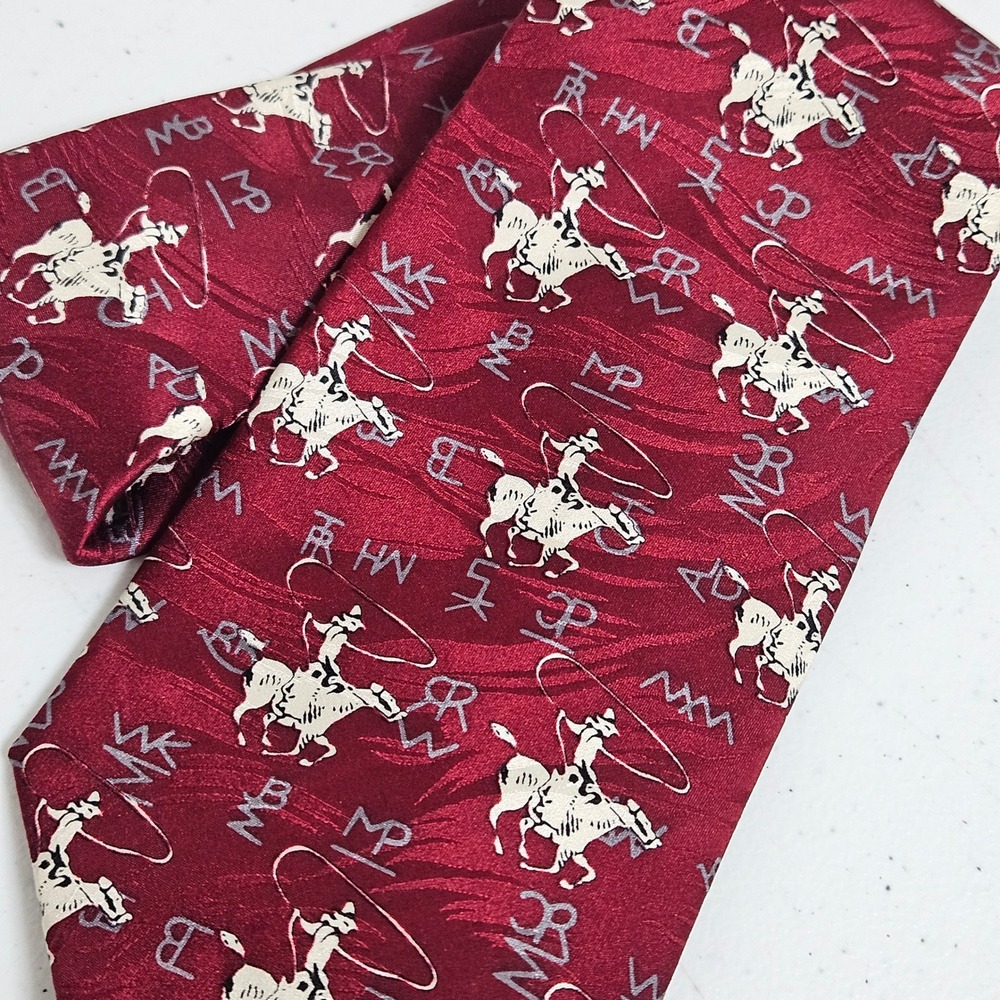 1999 Rockmount Ranch Wear Tie 100% Silk Limited Edition #198 Roper & Brands #467